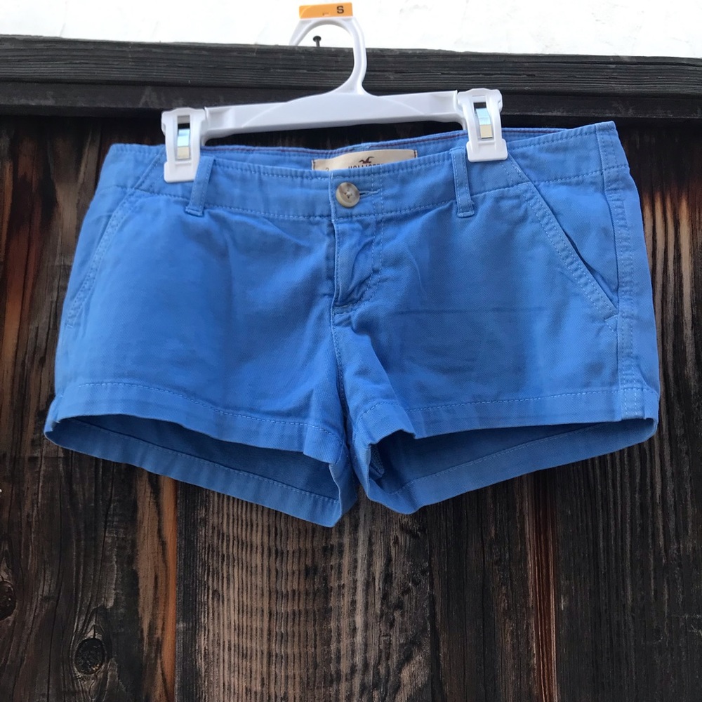 Hollister Blue Cotton Shorts
